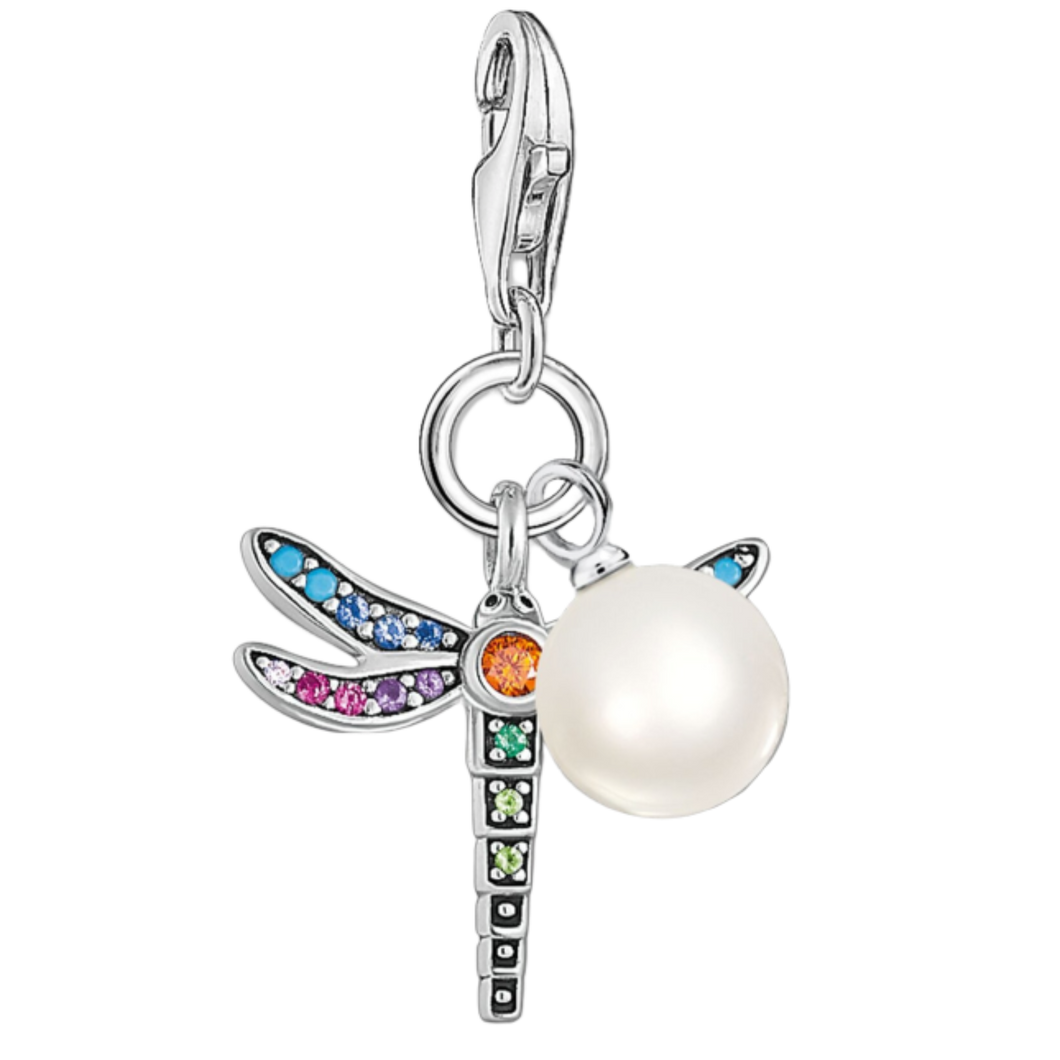 Charms Dragonfly with Pearl