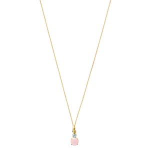 Mini Ivette Necklace In Gold With Opal And Topaz